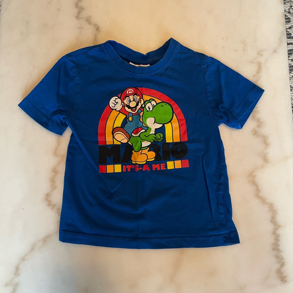 4/$15🌸 Nintendo Super Mario Blue Tee